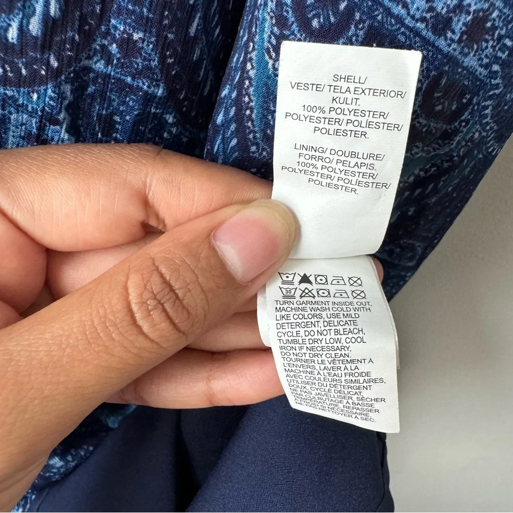 Lucky Brand Blue Paisley Western Dress - Picture 9 of 9